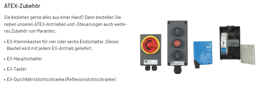 Marantec ATEX Zubehör, Ersatzteil